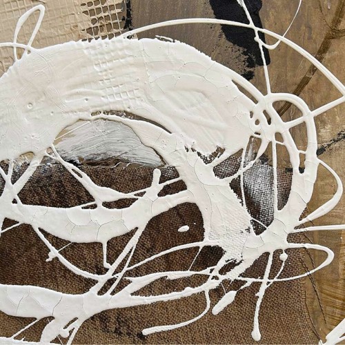 Abstract Painting Cream Agave Quadri
