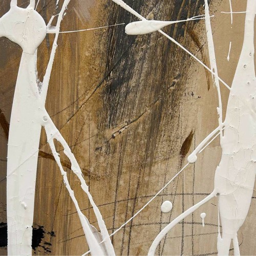 Abstract Painting Cream Agave Quadri