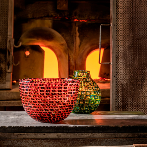 Murrine Romane 520.22 Venini Murano Glass Vase