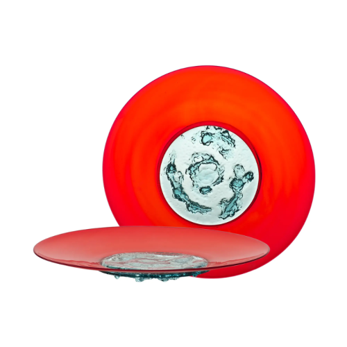 Piatto di Tapio 529.01 Venini Murano Glass Plate