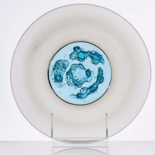 Piatto di Tapio 529.01 Venini Murano Glass Plate
