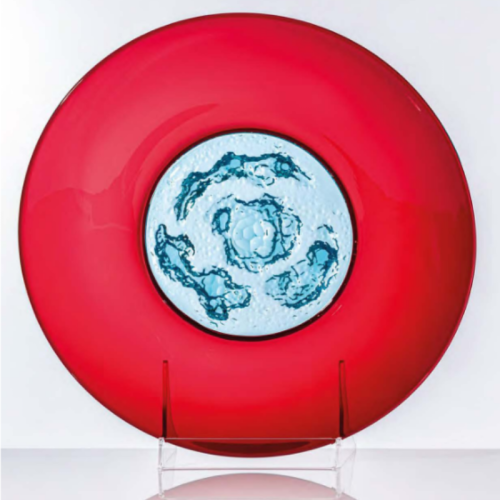 Piatto di Tapio 529.01 Venini Murano Glass Plate