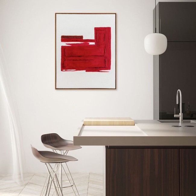 Abstract Painting Racing Red Agave Quadri
