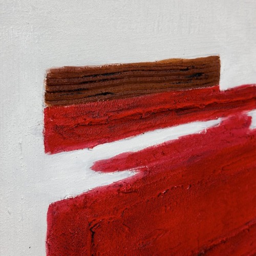 Abstract Painting Racing Red Agave Quadri