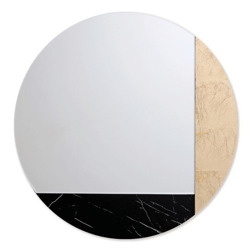 Art Mirror Black Marble Agave Quadri