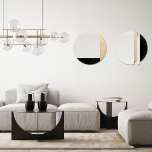 Art Mirror Black Marble Agave Quadri