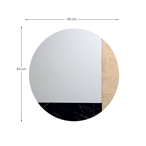 Art Mirror Black Marble Agave Quadri