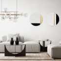Art Mirror Golden Slice Agave Quadri