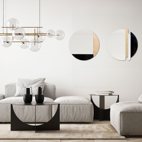 Art Mirror Golden Slice Agave Quadri