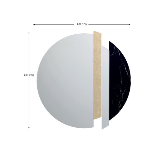 Art Mirror Golden Slice Agave Quadri