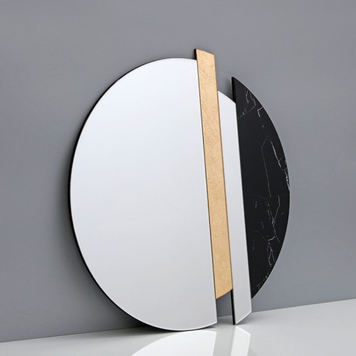 Art Mirror Golden Slice Agave Quadri