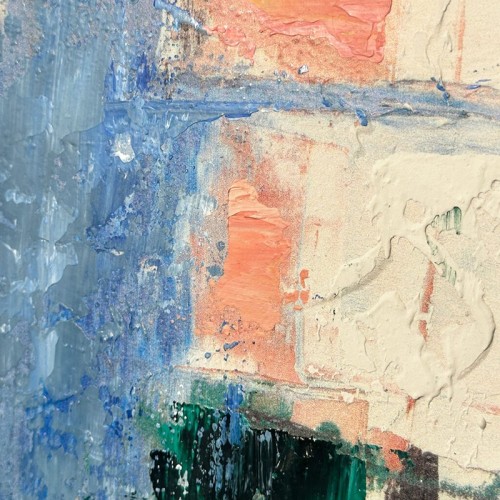 Abstract Painting Blues Agave Quadri