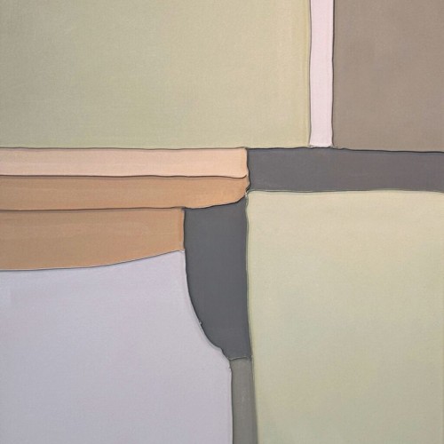 Abstract Painting Apricot Agave Quadri