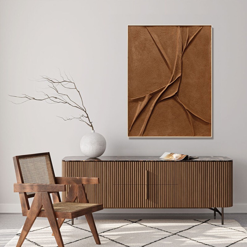 Abstract Painting Leather Agave Quadri