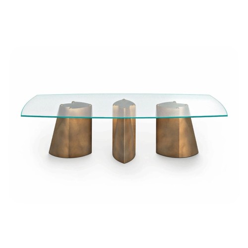 Ogiva Fiam Italia Standard Base Table | Glass or Marble