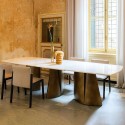 Ogiva Fiam Italia Standard Base Table | Glass or Marble