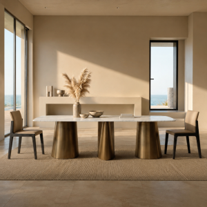 Ogiva Fiam Italia Standard Base Table | Glass or Marble
