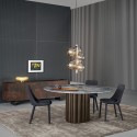 Upholstered Itala Chair Bonaldo with metal legs