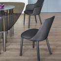 Upholstered Itala Chair Bonaldo with metal legs