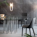 Upholstered Itala Chair Bonaldo with covered legs