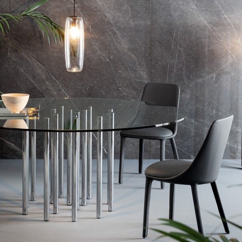 Upholstered Itala Chair Bonaldo with covered legs