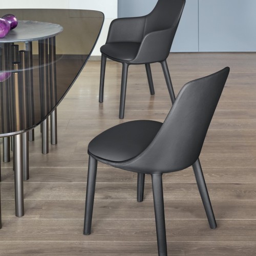 Upholstered Itala Chair Bonaldo with covered legs