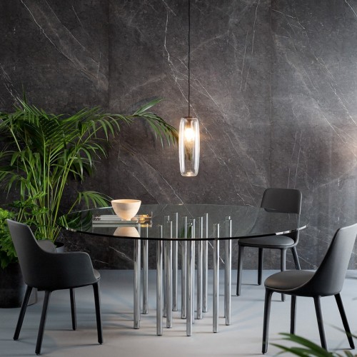 Upholstered Itala Chair Bonaldo with covered legs
