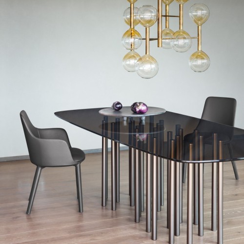 Upholstered Itala Chair Bonaldo with covered legs
