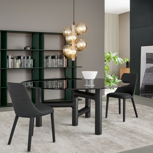 Upholstered Itala Chair Bonaldo with covered legs
