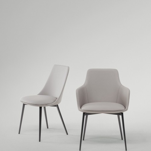 Upholstered Itala Chair Bonaldo with covered legs