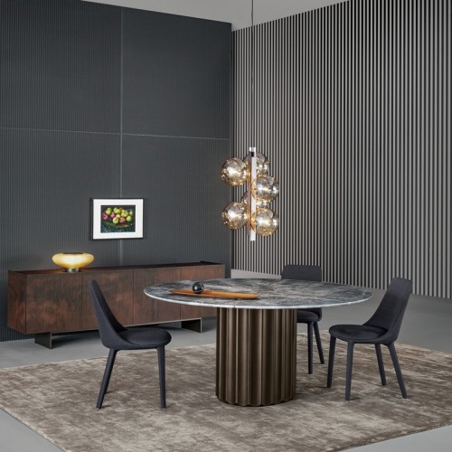 Upholstered Itala Chair Bonaldo with covered legs