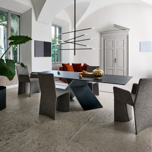 Ketch upholstered chair by Bonaldo with covered legs