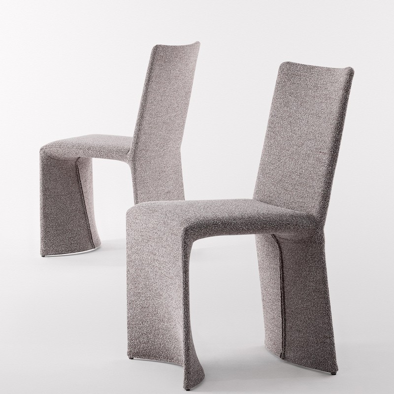 Ketch upholstered chair by Bonaldo with covered legs