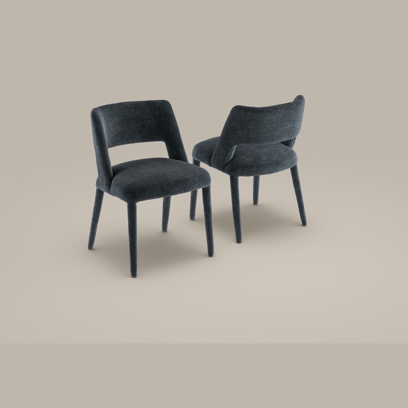 Mask upholstered chair by Bonaldo with covered legs