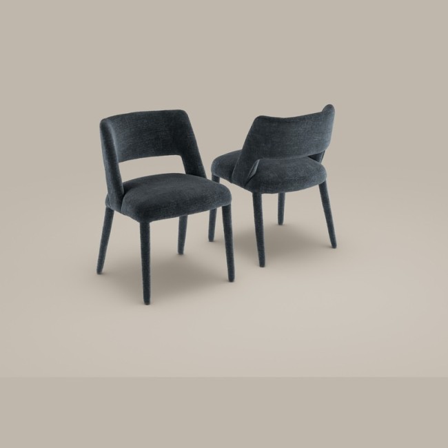 Mask upholstered chair by Bonaldo with metal legs