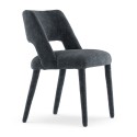 Mask upholstered chair by Bonaldo with metal legs