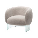 Onair Fiam Italia Armchair | Curved Glass Base