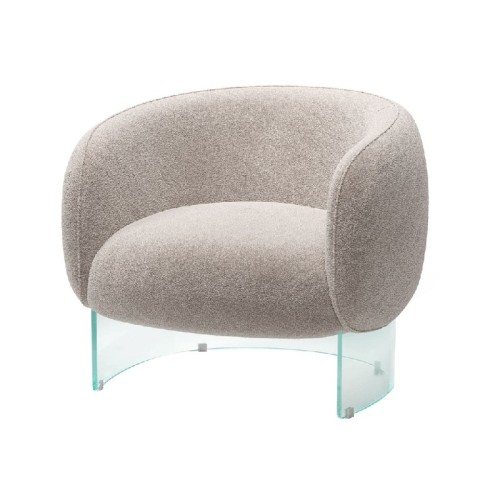 Onair Fiam Italia Armchair | Curved Glass Base