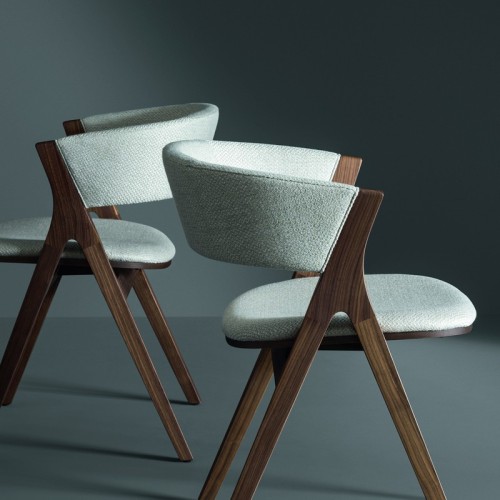 Remo upholstered chair by Bonaldo