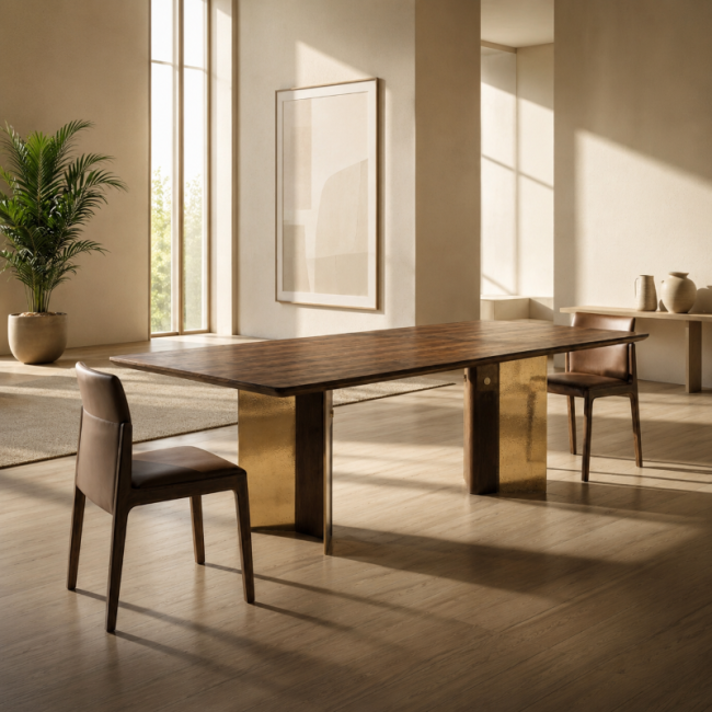 Trivium Fiam Italia Table with Sculptural Base