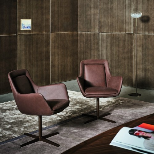 Newton Low swivel armchair by Bonaldo