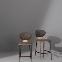 Olos too Bonaldo Stool with Walnut Backrest