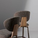 Olos too Bonaldo Stool with Walnut Backrest