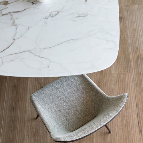AX Bonaldo Table with Barrel-Shaped Top