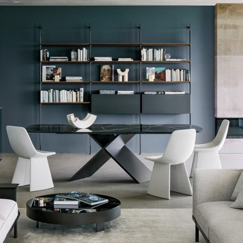 AX Bonaldo Table with Barrel-Shaped Top