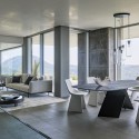AX Bonaldo Table with Barrel-Shaped Top