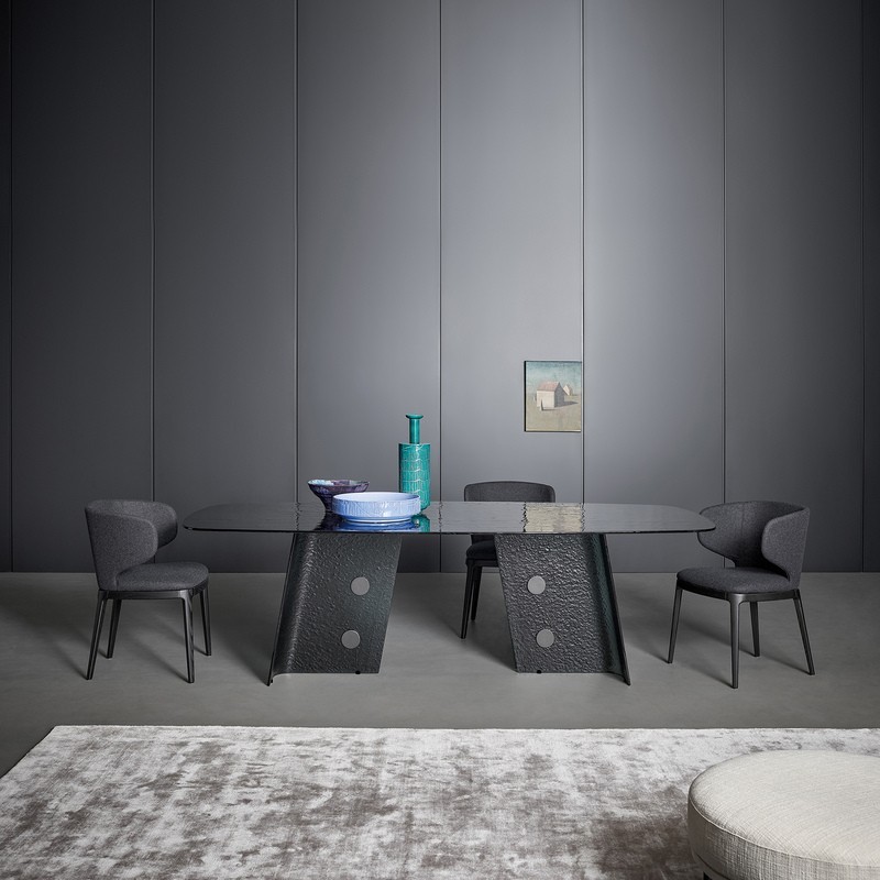 Botón Bonaldo Smoked Glass Table
