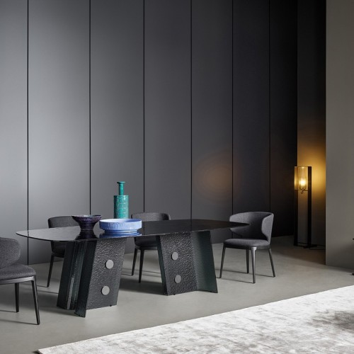 Botón Bonaldo Smoked Glass Table