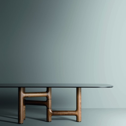 Pivot Bonaldo Table with Barrel-Shaped Top