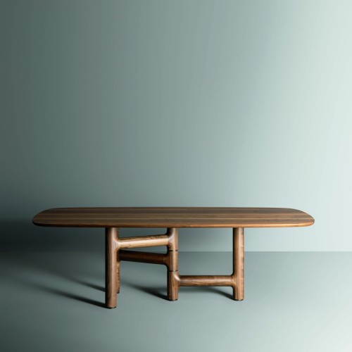 Pivot Bonaldo Table with Barrel-Shaped Top